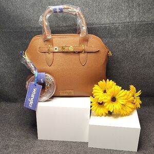 Wrangler Brown Vegan Leather Women's Satchel